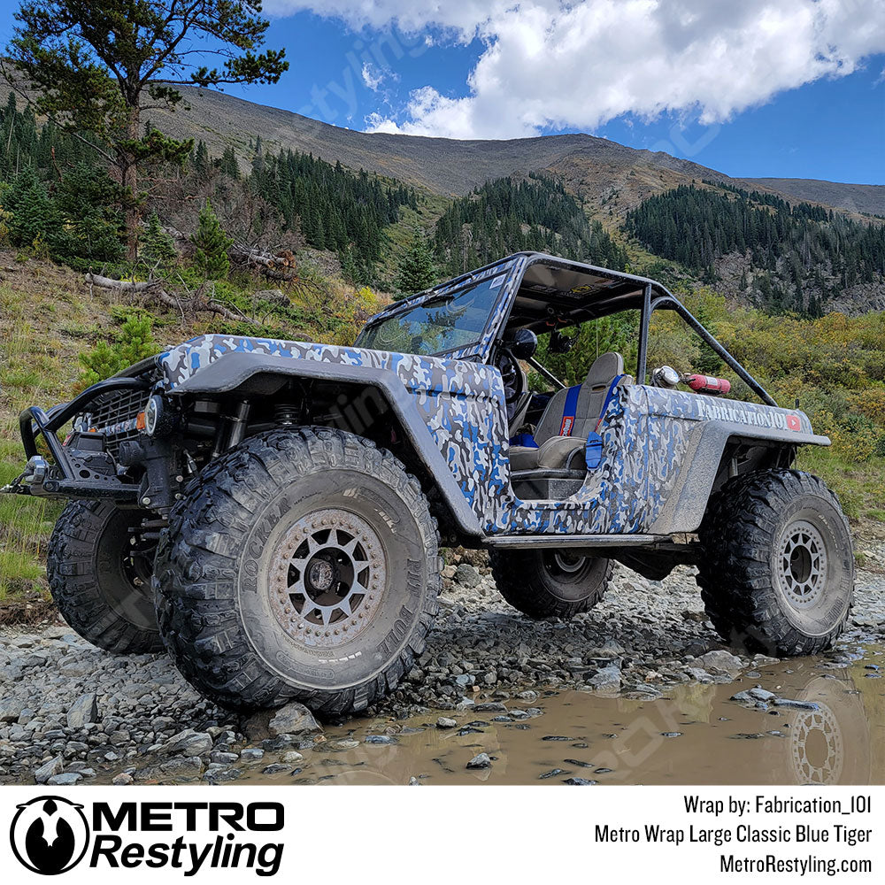 Large Classic Blue Tiger - Metro Wrap | Metro Restyling