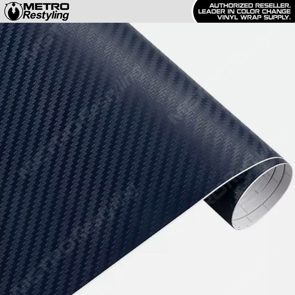 Navy Blue Carbon Fiber Vinyl Film | BLOWOUT STOCK | (93 sq ft) | 436257