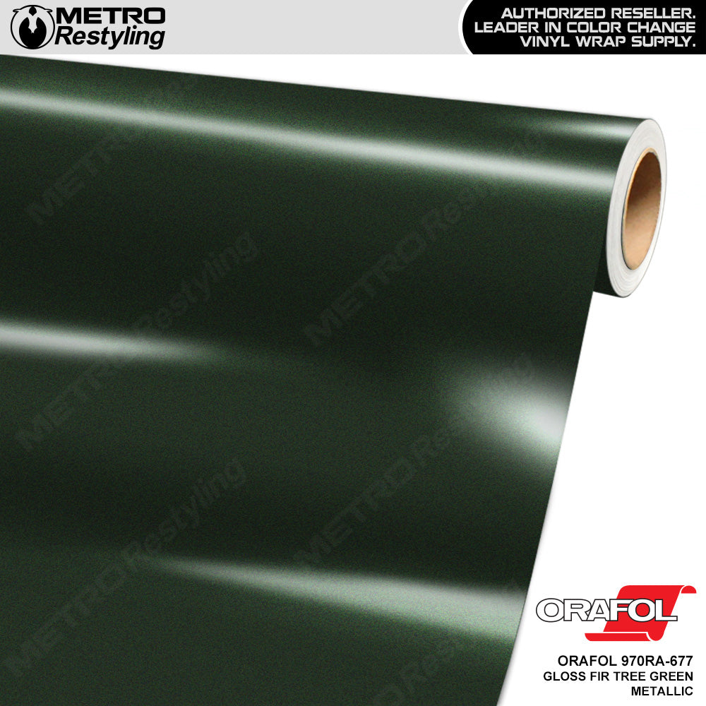 Orafol 970RA Gloss Fir Tree Green Metallic Vinyl Wrap