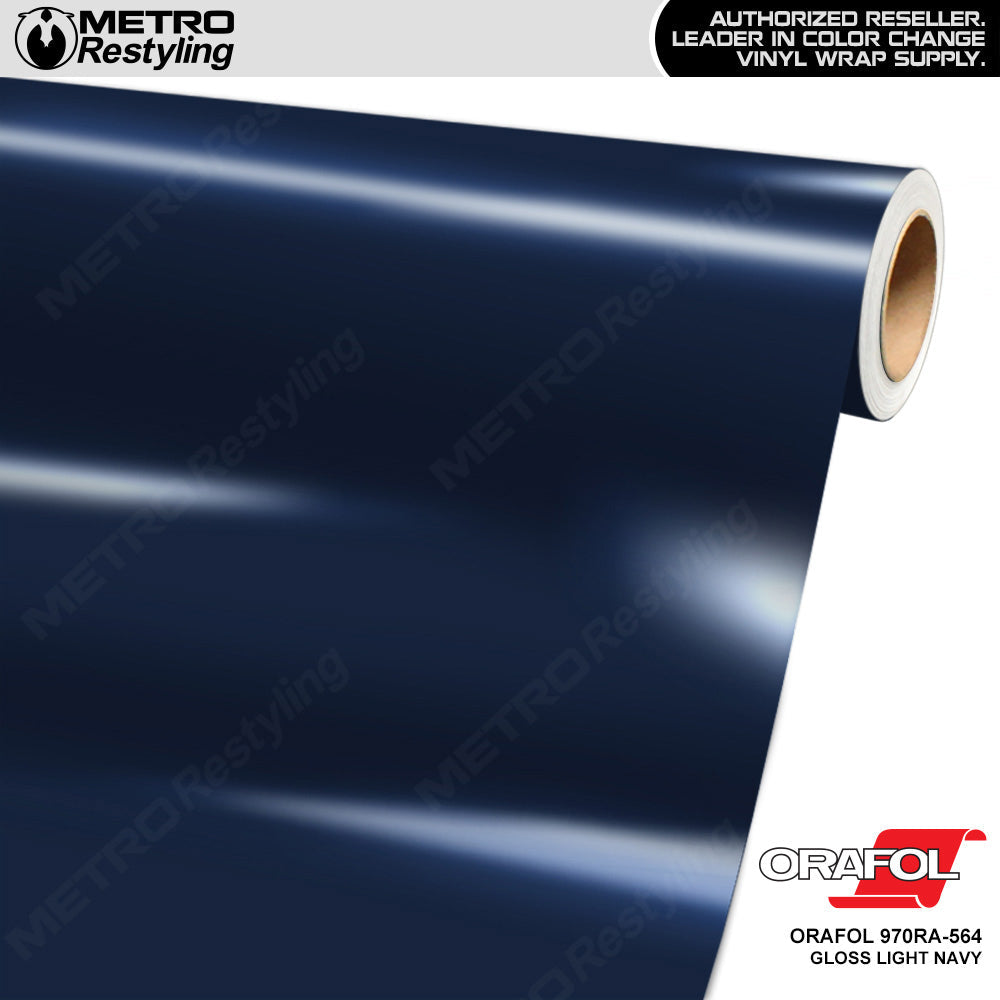 Orafol 970RA Gloss Light Navy Vinyl Wrap | 970RA-564 | BLOWOUT STOCK | (365 sq ft) | 202403