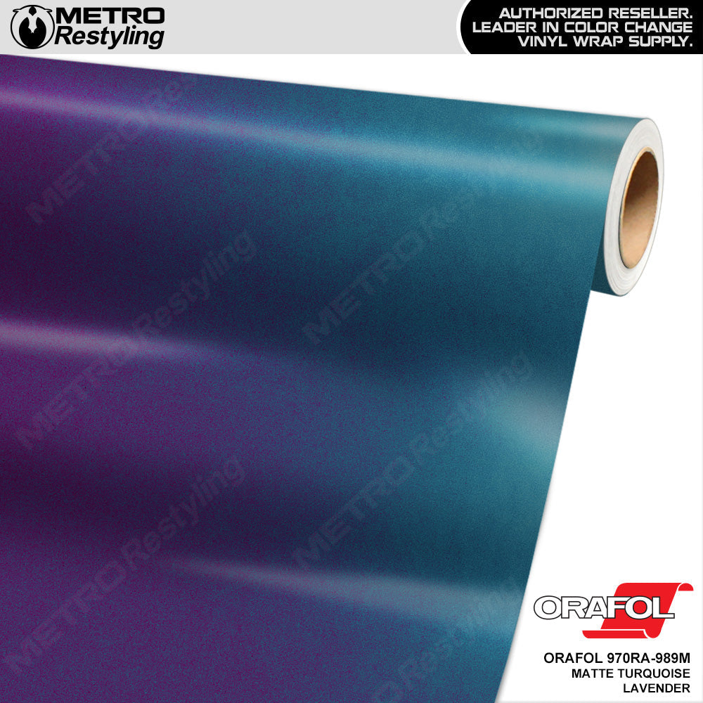 Orafol 970RA Matte Turquoise Lavender Vinyl Wrap | 970RA-989M | BLOWOUT STOCK | (200 sq ft) | V482594