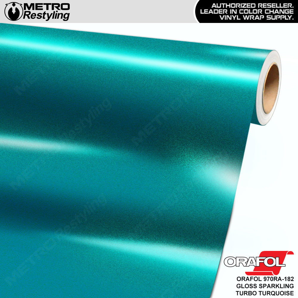 Orafol 970RA Gloss Sparkling Turbo Turquoise Vinyl Wrap