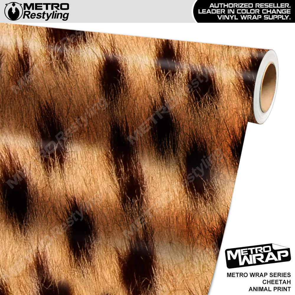 Metro Wrap Cheetah Animal Print Vinyl Film - Avery Film - Satin Finish | BLOWOUT STOCK | (10 sq ft) | 100381