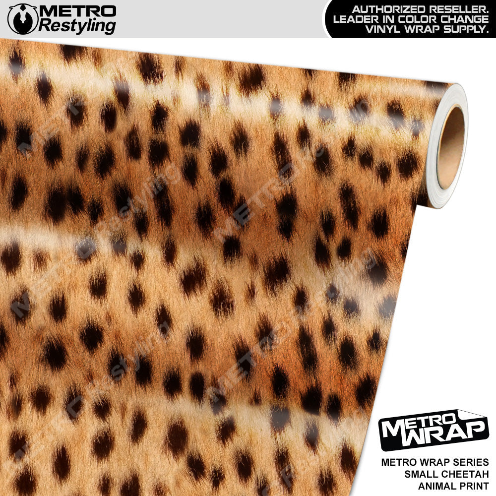 Metro Wrap Small Cheetah Animal Print Vinyl Film - Avery Film - Matte Finish | BLOWOUT STOCK | (30 sq ft) | 100348