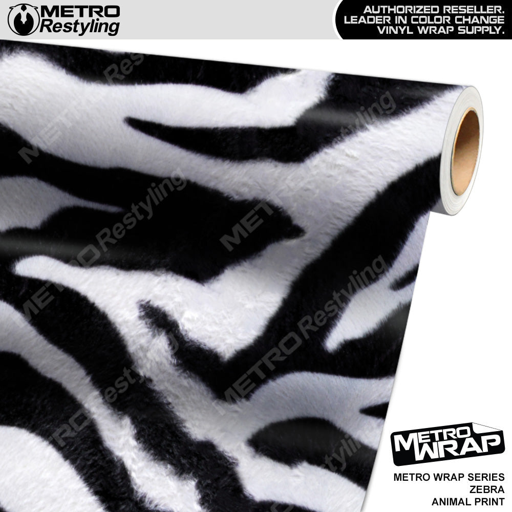 Metro Wrap Zebra Animal Print Vinyl Film - Avery Film - Satin Finish | BLOWOUT STOCK | (20 sq ft) | 100368