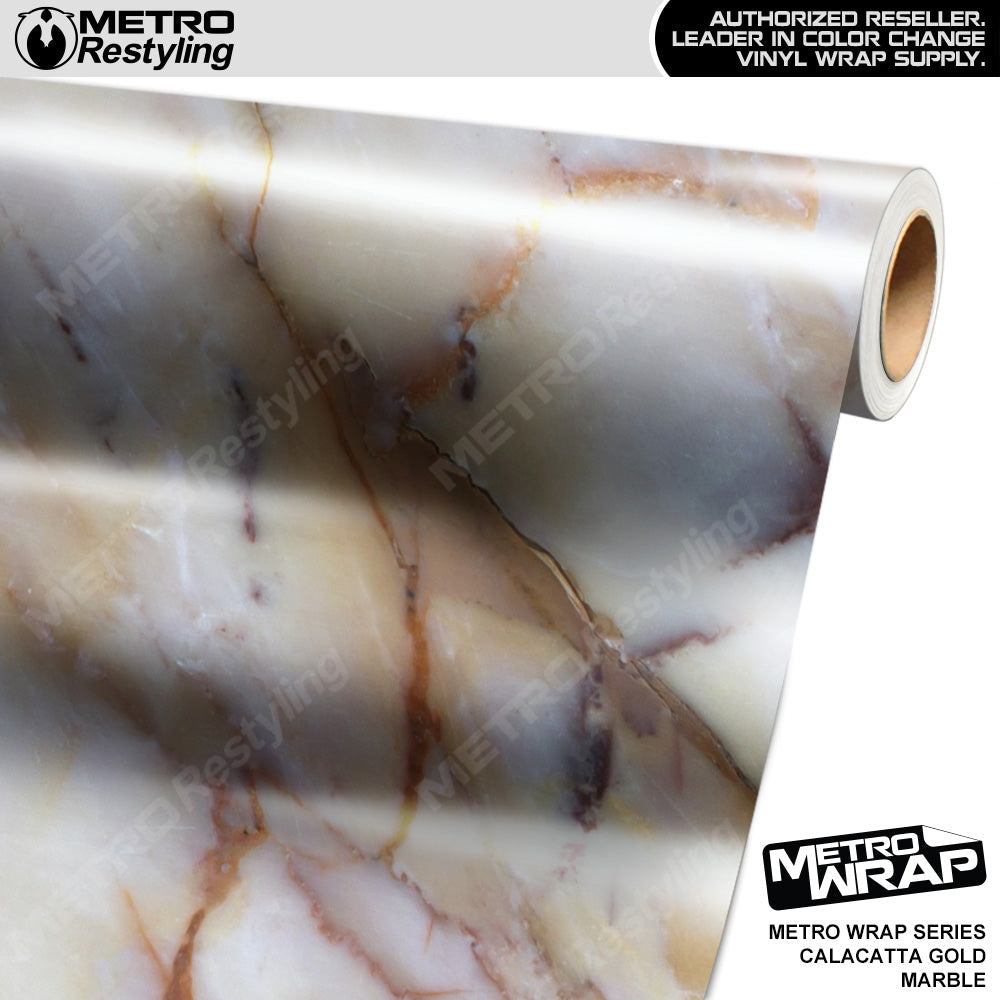Metro Wrap Calacatta Gold Marble Vinyl Film