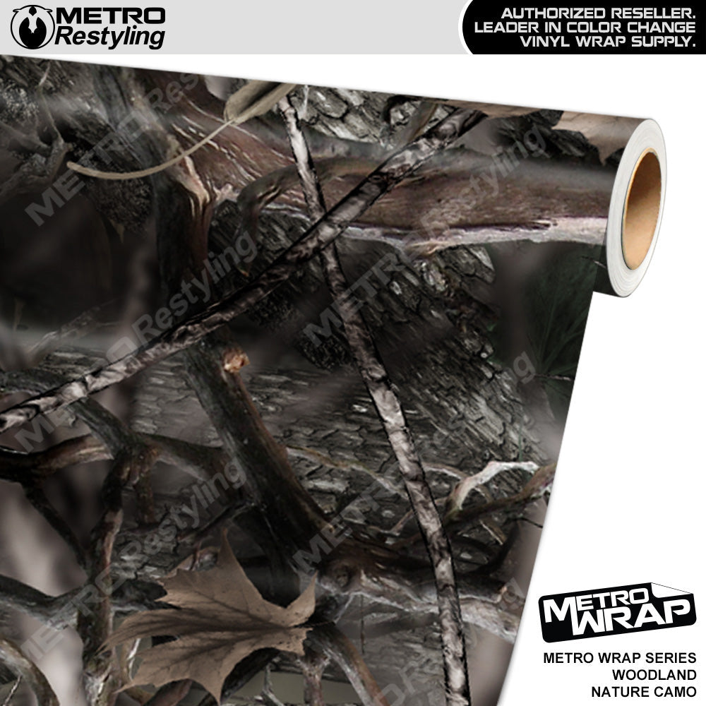 Metro Wrap HD Woodland Nature Camouflage Vinyl Film - 3M Film - Satin Finish | BLOWOUT STOCK | (6 sq ft) | 467132