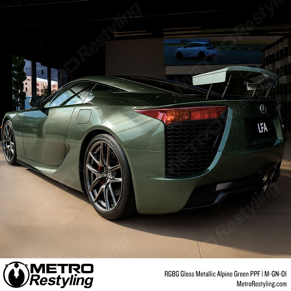 RGBG Gloss Metallic Alpine Green Colored PPF | M-GN-01