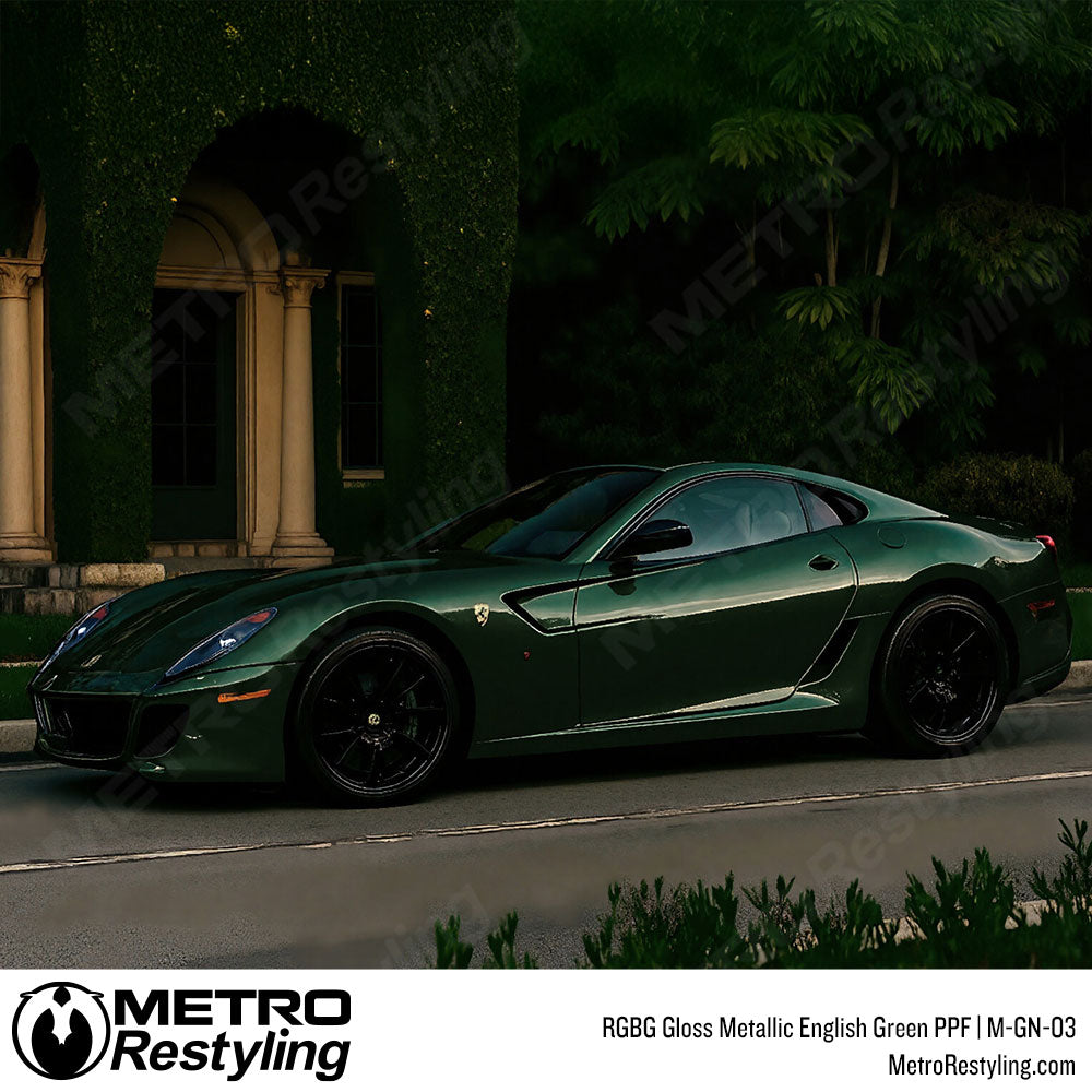 RGBG Gloss Metallic English Green Colored PPF | M-GN-03