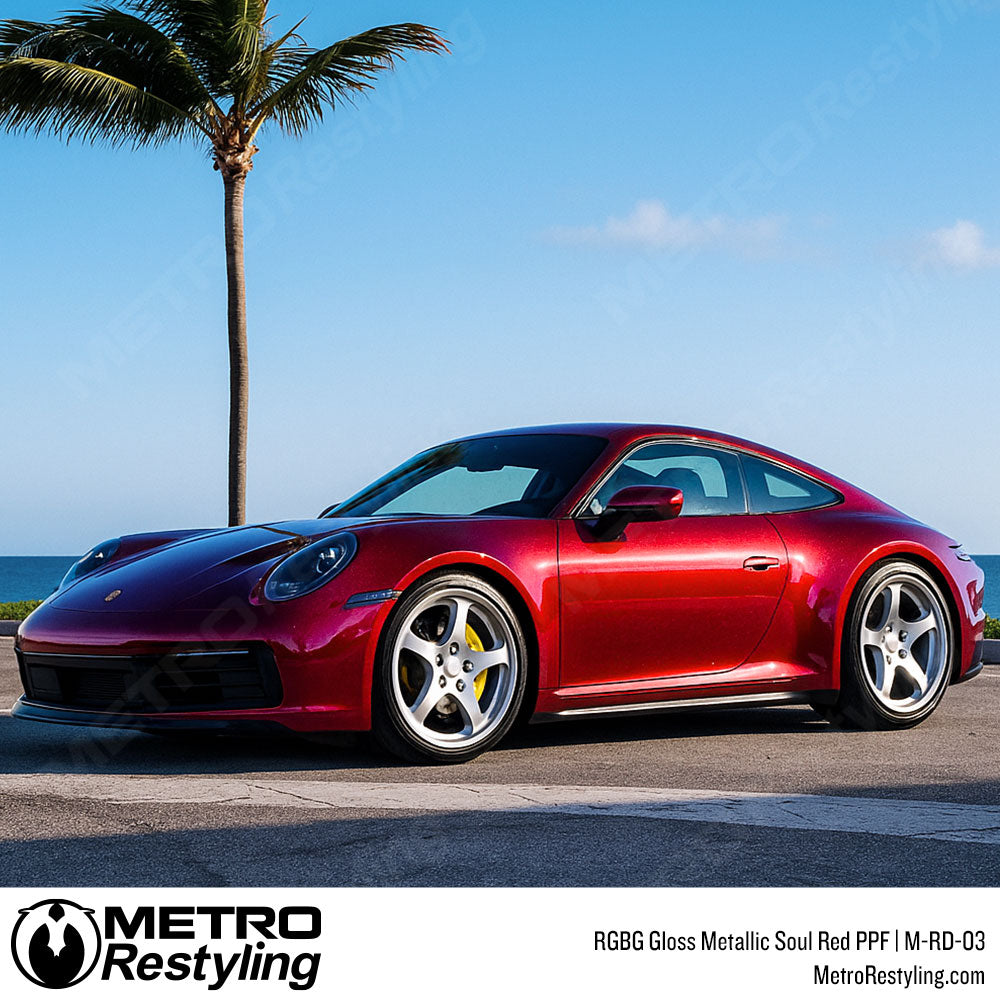RGBG Gloss Metallic Soul Red Colored PPF | M-RD-03