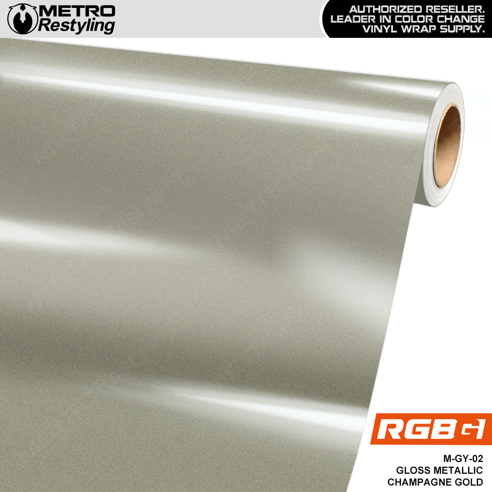 RGBG Gloss Metallic Champagne Gold Colored PPF | M-GY-02