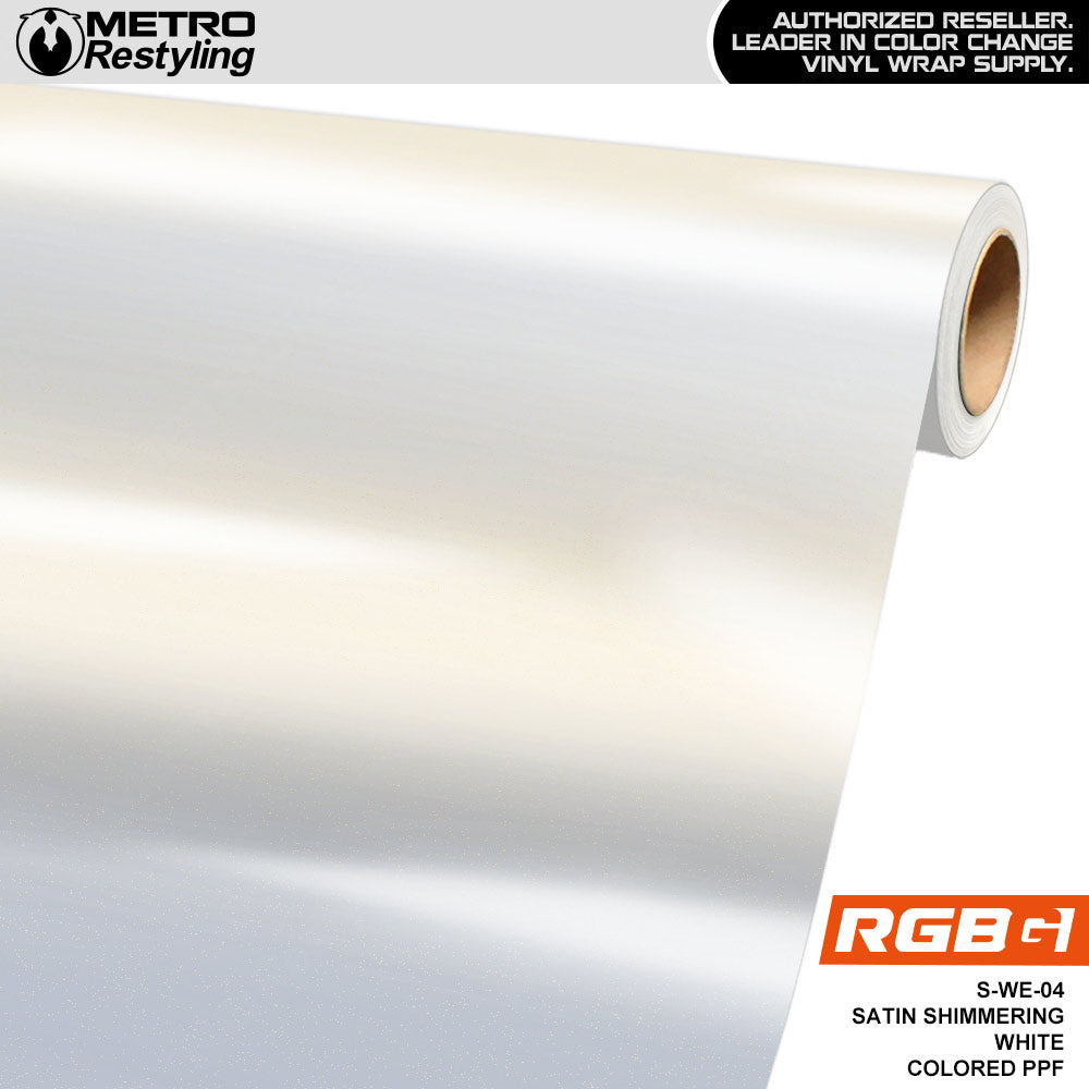 RGBG Satin Shimmering White Colored PPF | S-WE-04