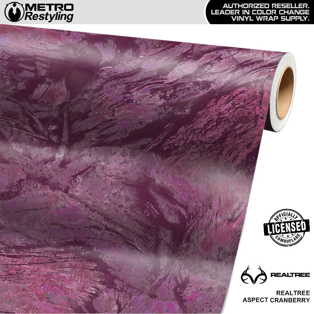 Realtree Aspect Cranberry Camouflage Vinyl Wrap Film