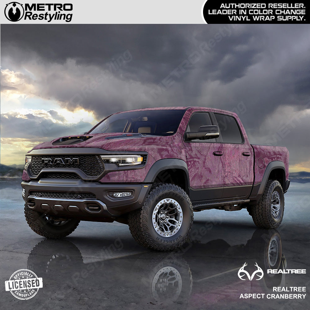 Realtree Aspect Cranberry Camouflage Vinyl Wrap Film