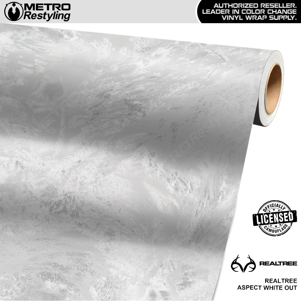 Realtree Aspect White Out Camouflage Vinyl Wrap Film | CamoWraps