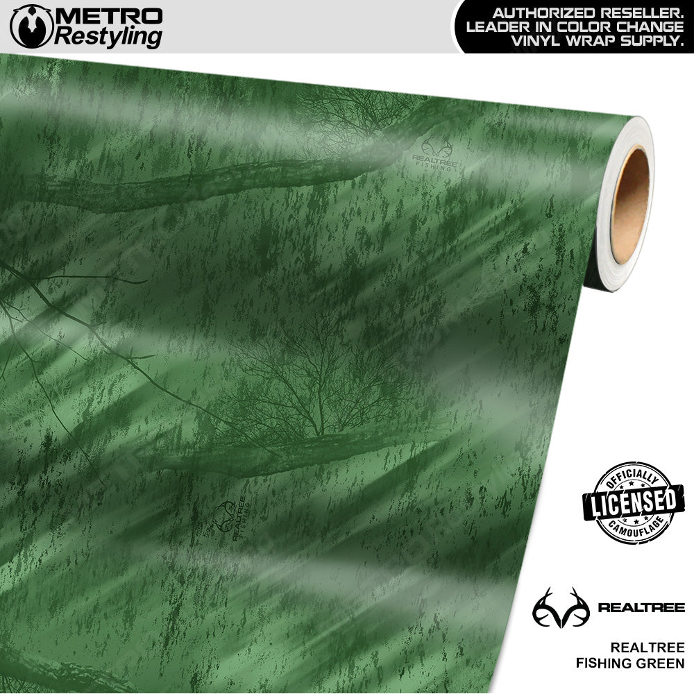 Realtree Fishing Green Camouflage Vinyl Wrap Film