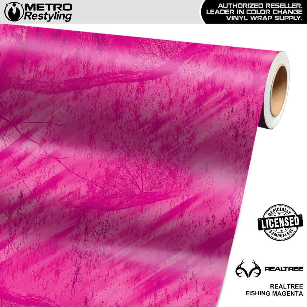Realtree Fishing Magenta Camouflage Vinyl Wrap Film
