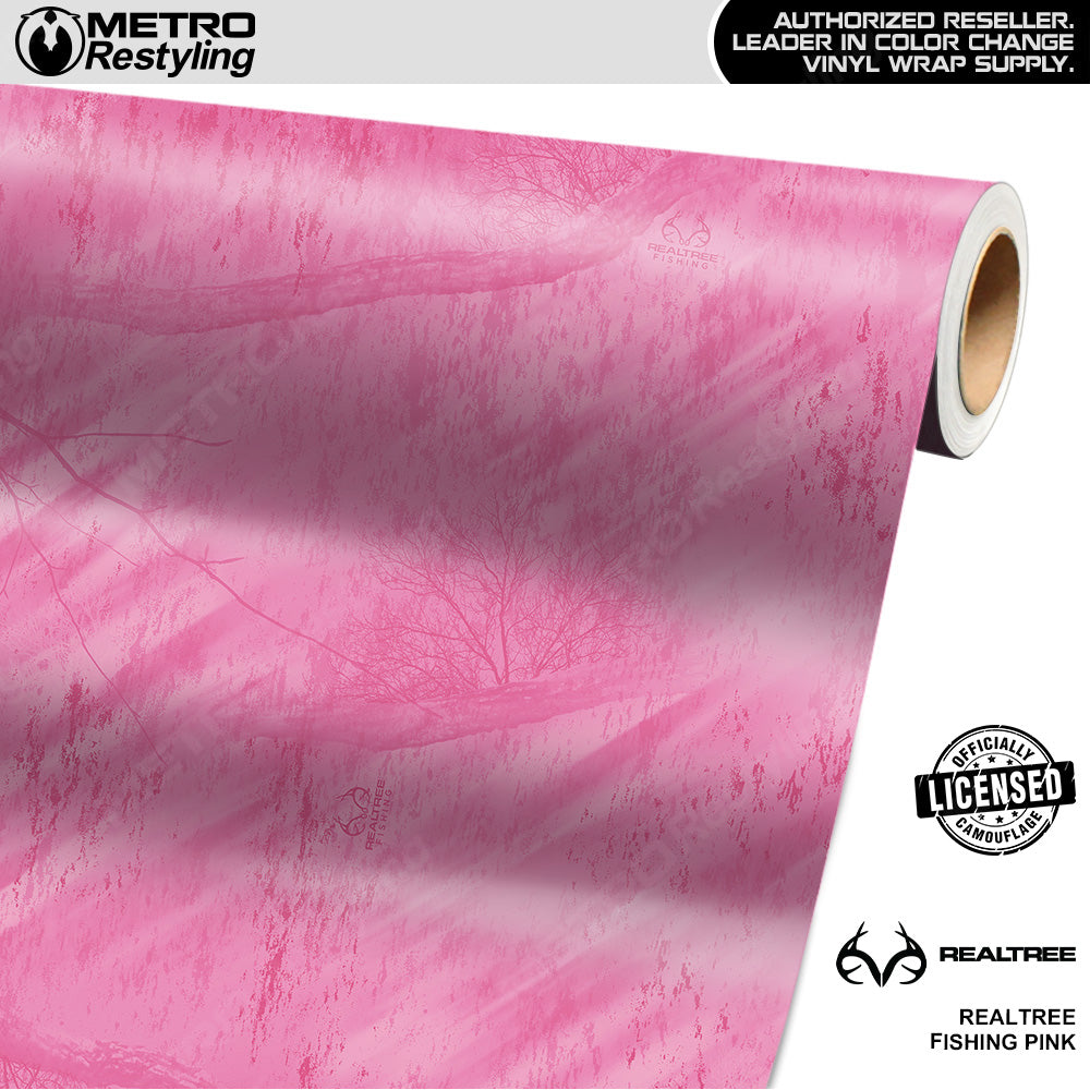 Realtree Fishing Pink Camouflage Vinyl Wrap Film