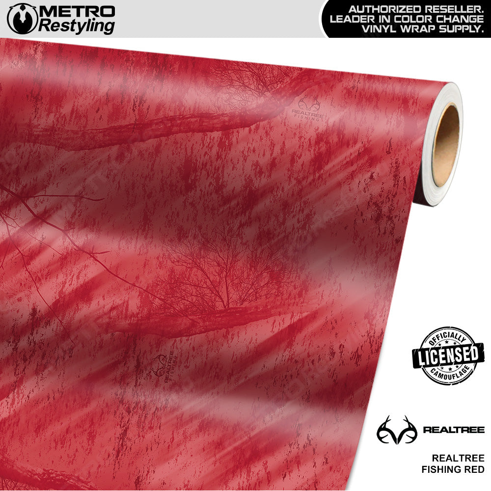 Realtree Fishing Red Camouflage Vinyl Wrap Film