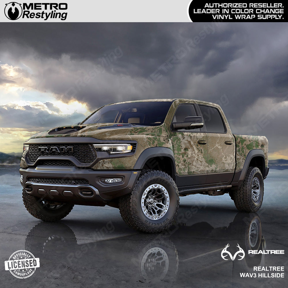 Realtree WAV3 Hillside Camo Truck Wrap Film