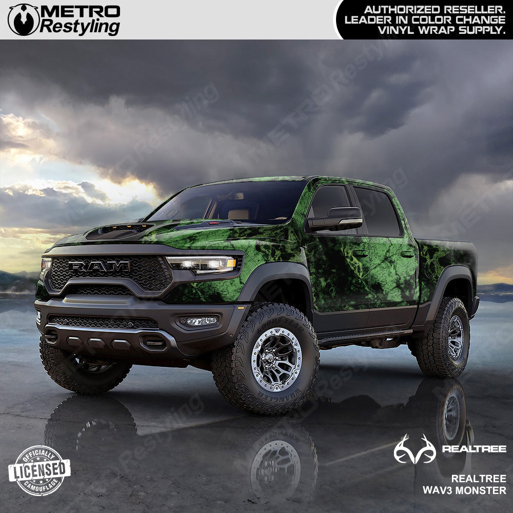 Realtree WAV3 Monster Camo Truck Wrap Film