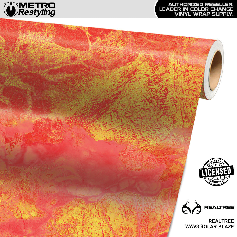 Realtree WAV3 Solar Blaze Camo Vinyl Wrap Film