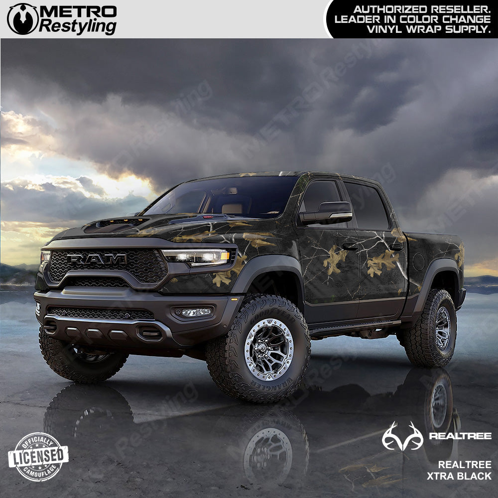 Realtree XTRA Black Camouflage Vinyl Wrap Film