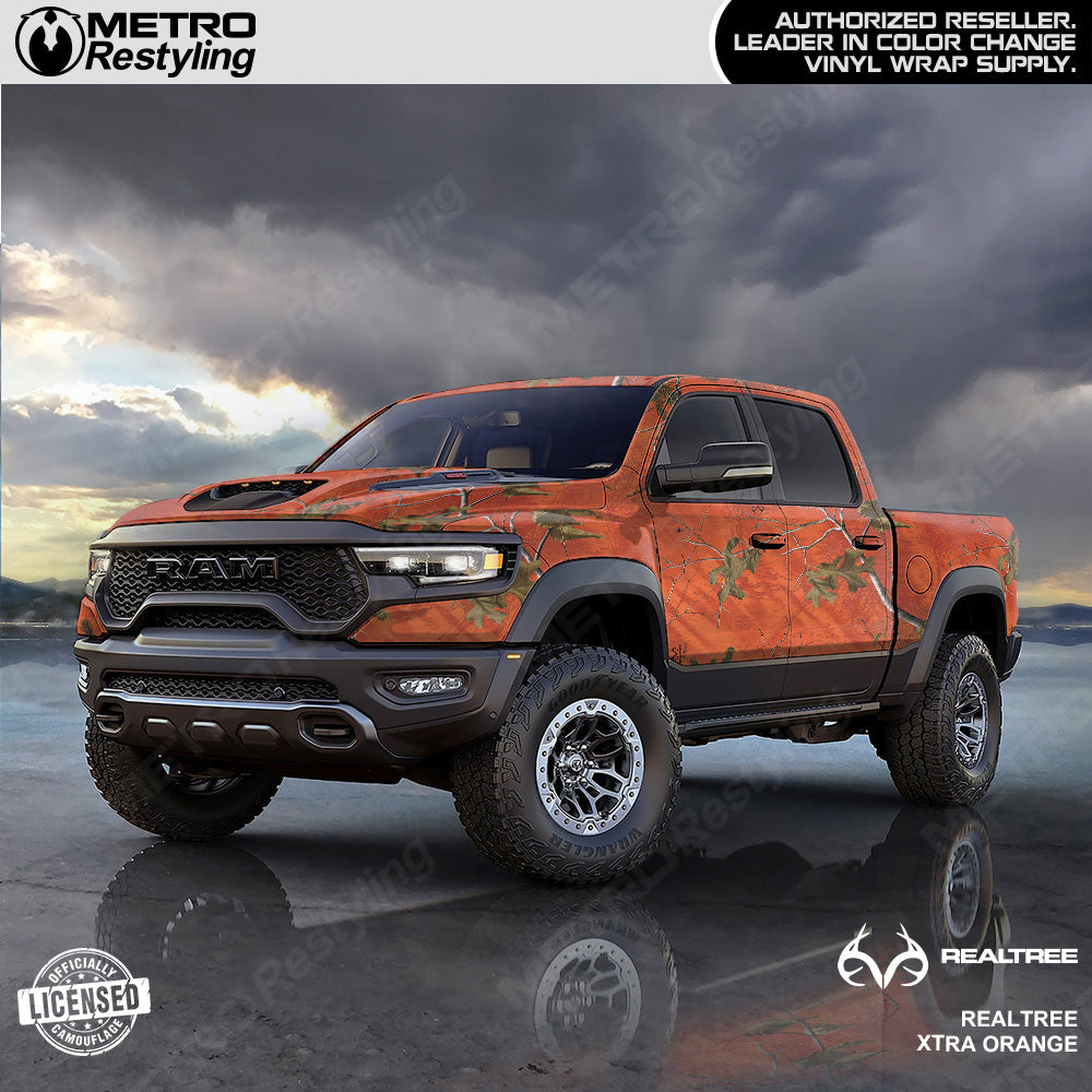 Realtree XTRA Orange Camouflage Vinyl Wrap Film