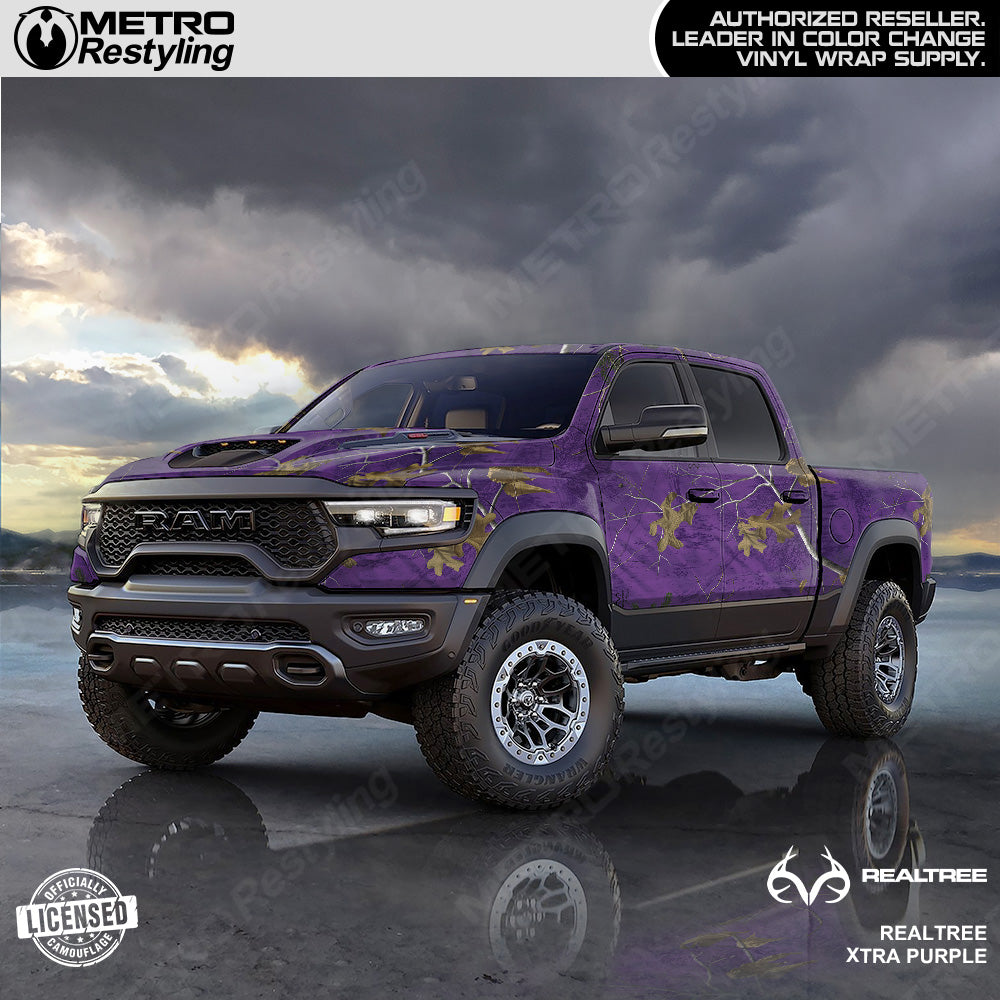 Realtree XTRA Purple Camouflage Vinyl Wrap Film