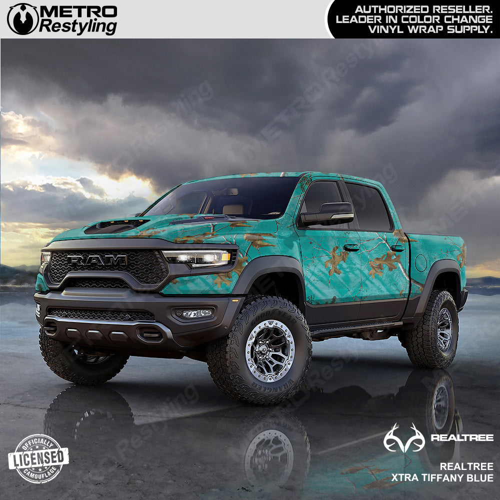 Realtree XTRA Tiffany Blue Camouflage Vinyl Wrap Film