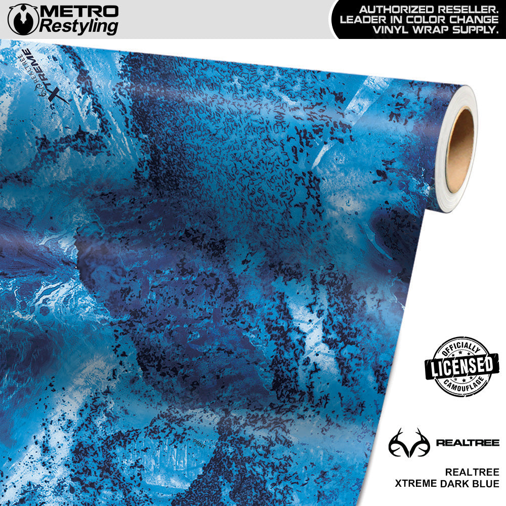 Realtree XTREME Dark Blue Camo Vinyl Wrap Film