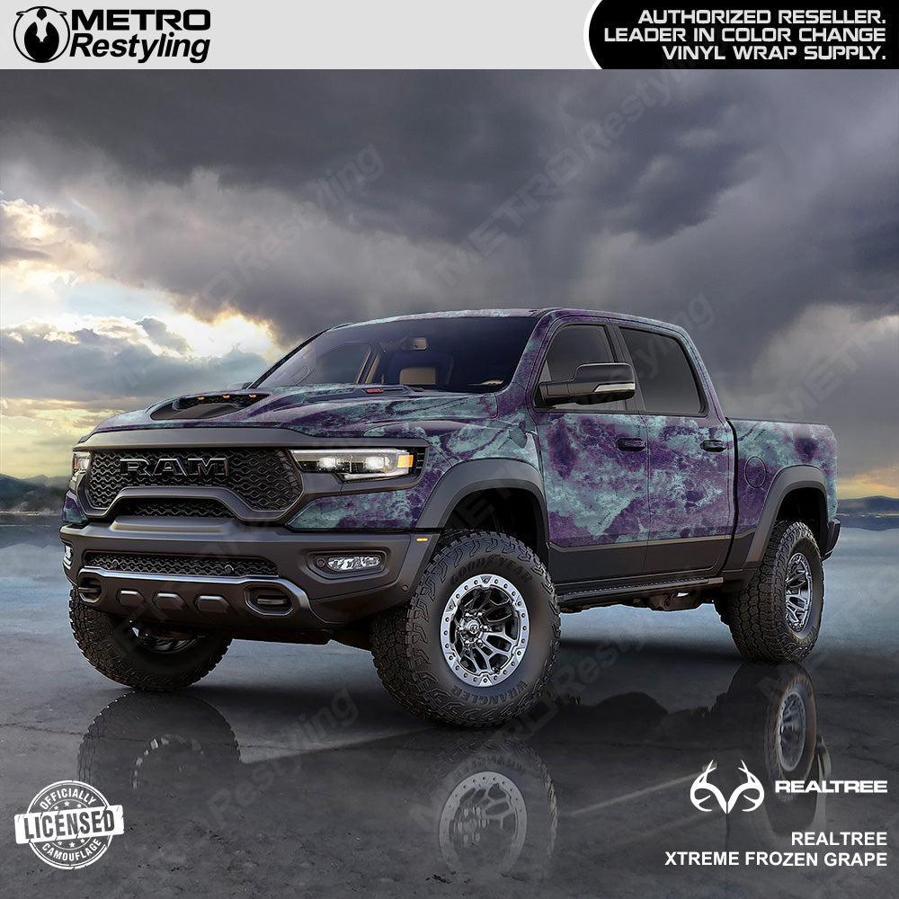 Realtree XTREME Frozen Grape Camo Truck Wrap Film