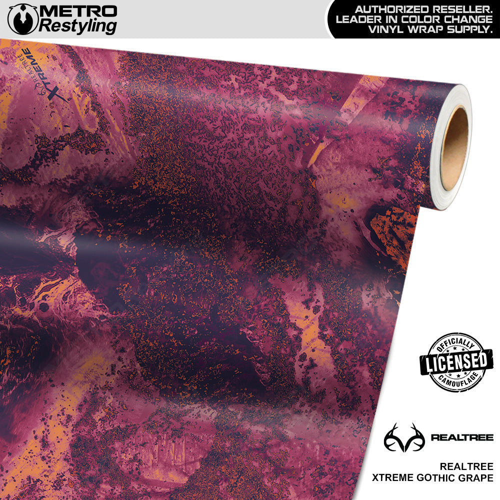 Realtree XTREME Gothic Grape Camo Vinyl Wrap Film