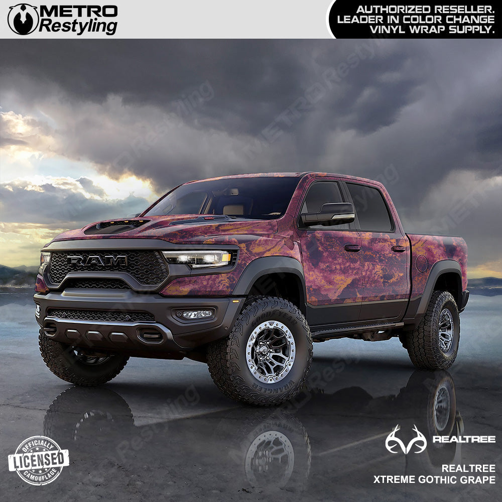 Realtree XTREME Gothic Grape Camo Truck Wrap Film