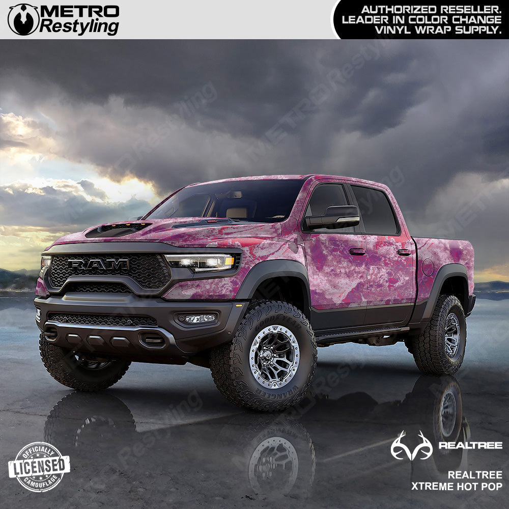 Realtree XTREME Hot Pop Camo Truck Wrap Film