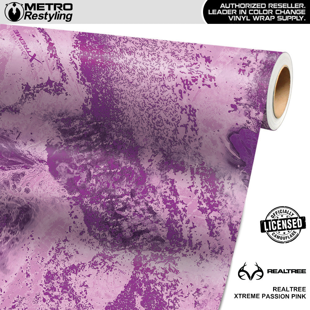 Realtree XTREME Passion Pink Camo Vinyl Wrap Film