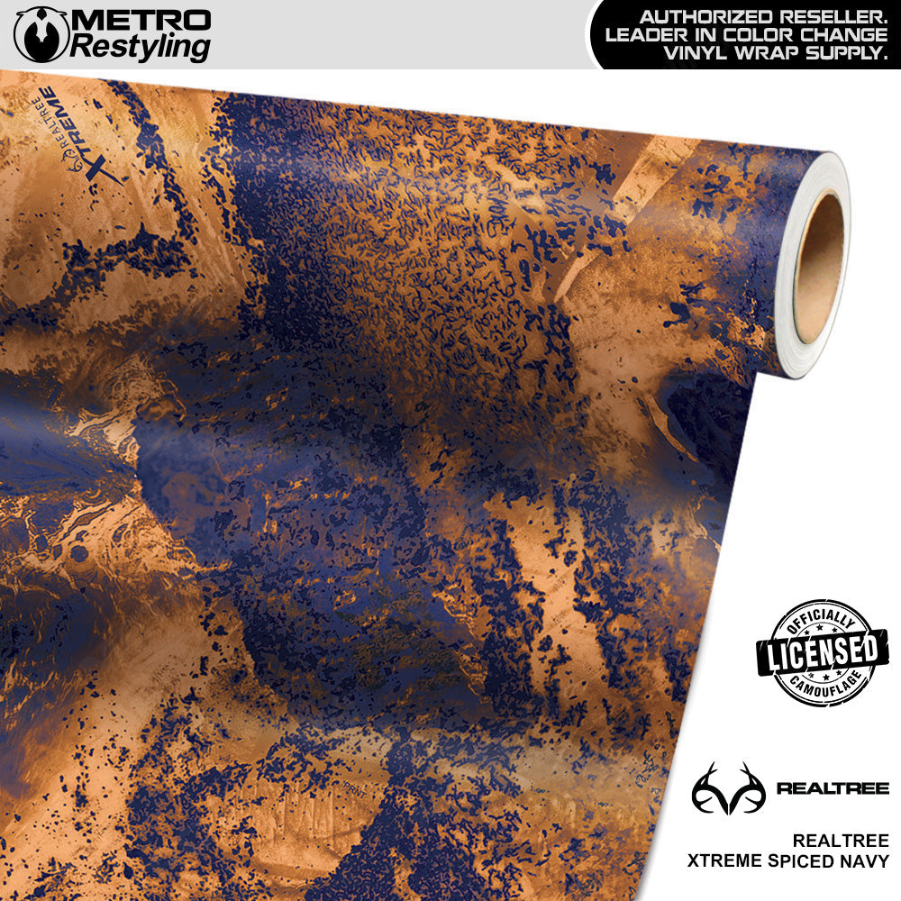 Realtree XTREME Spiced Navy Camo Vinyl Wrap Film