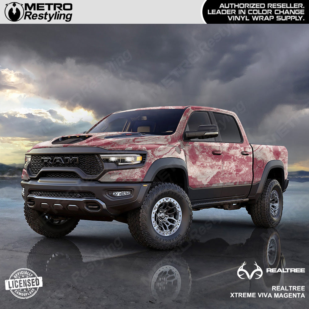 Realtree XTREME Viva Magenta Camo Truck Wrap Film