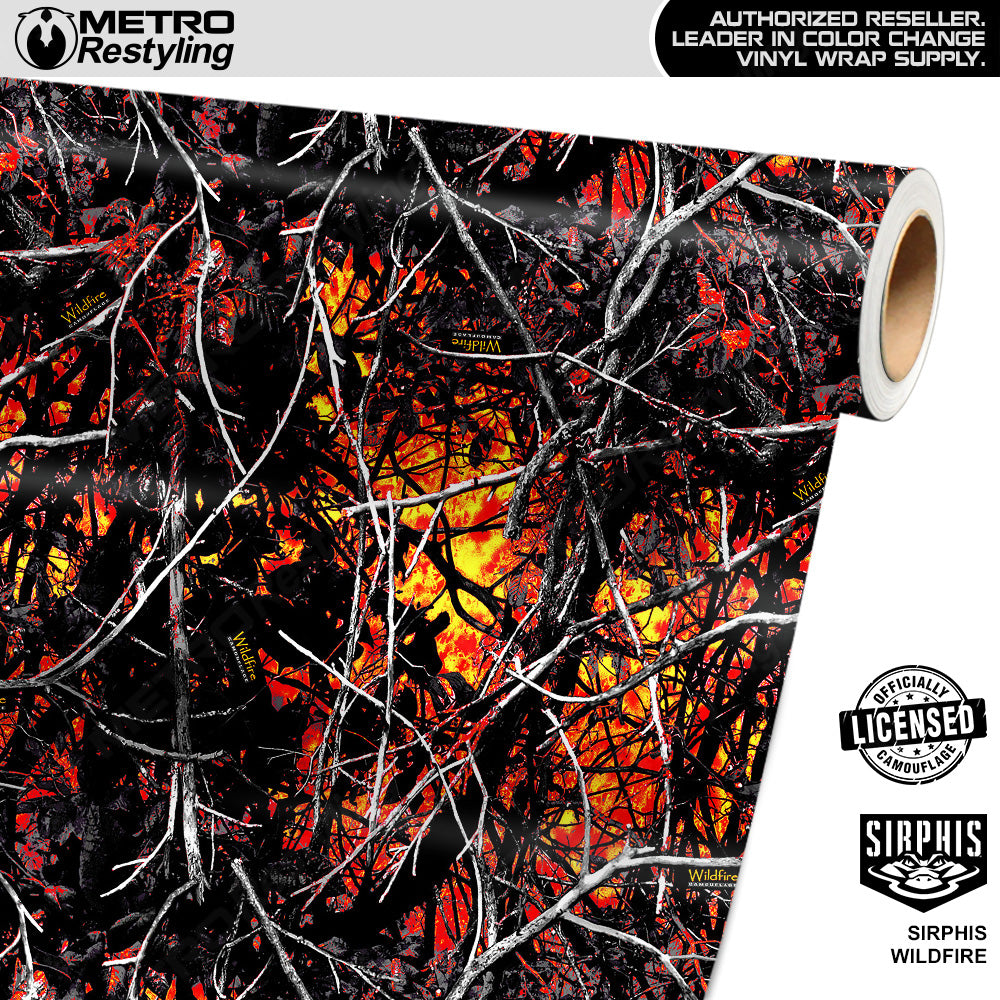 Sirphis Wildfire Camouflage Vinyl Wrap Film