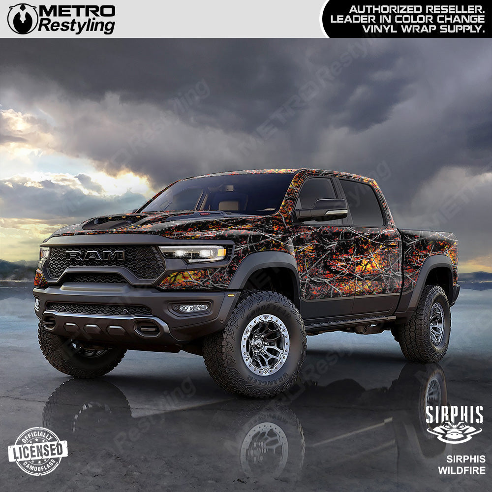 Sirphis Wildfire Camouflage Truck Wrap