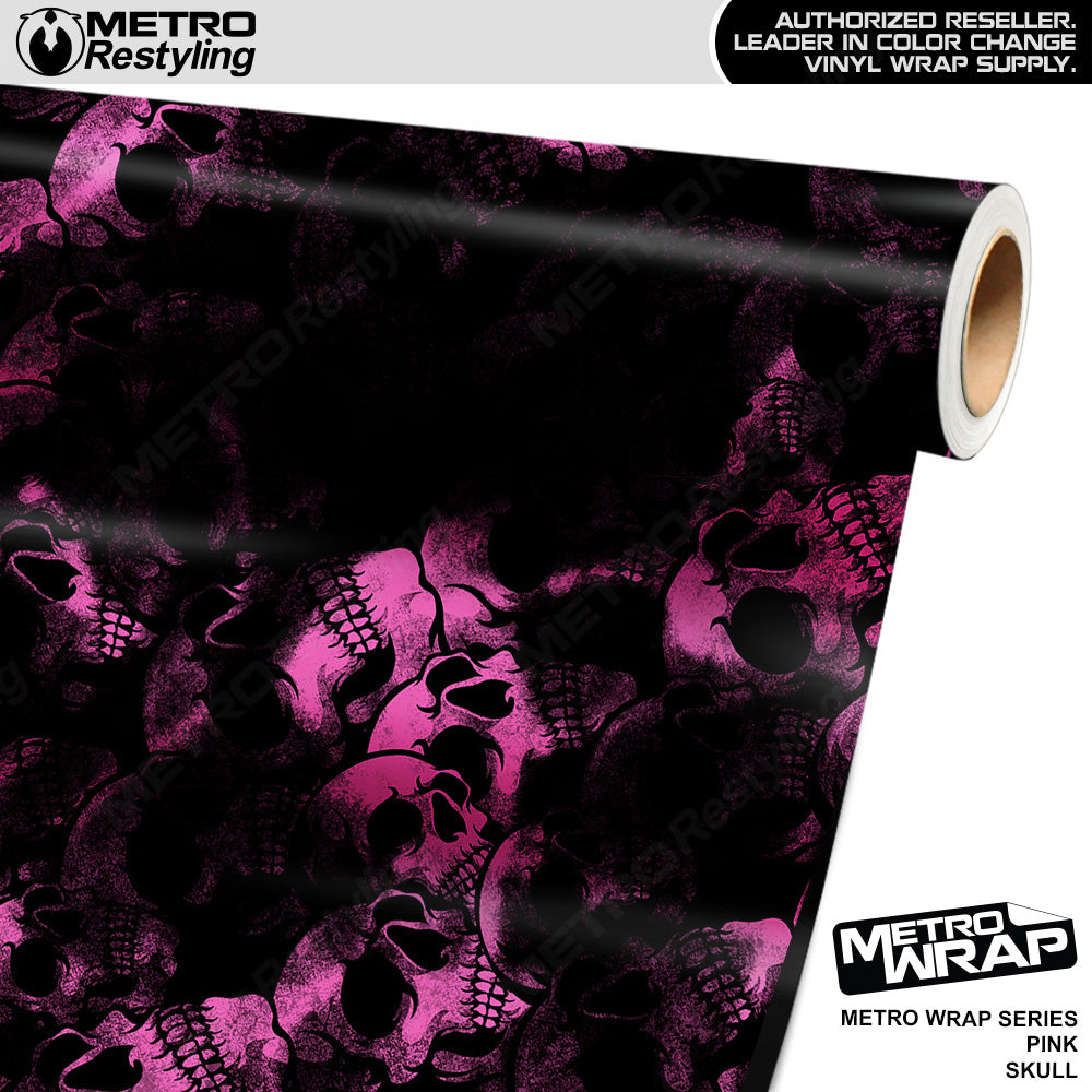 Metro Wrap Skull Pink Vinyl Film