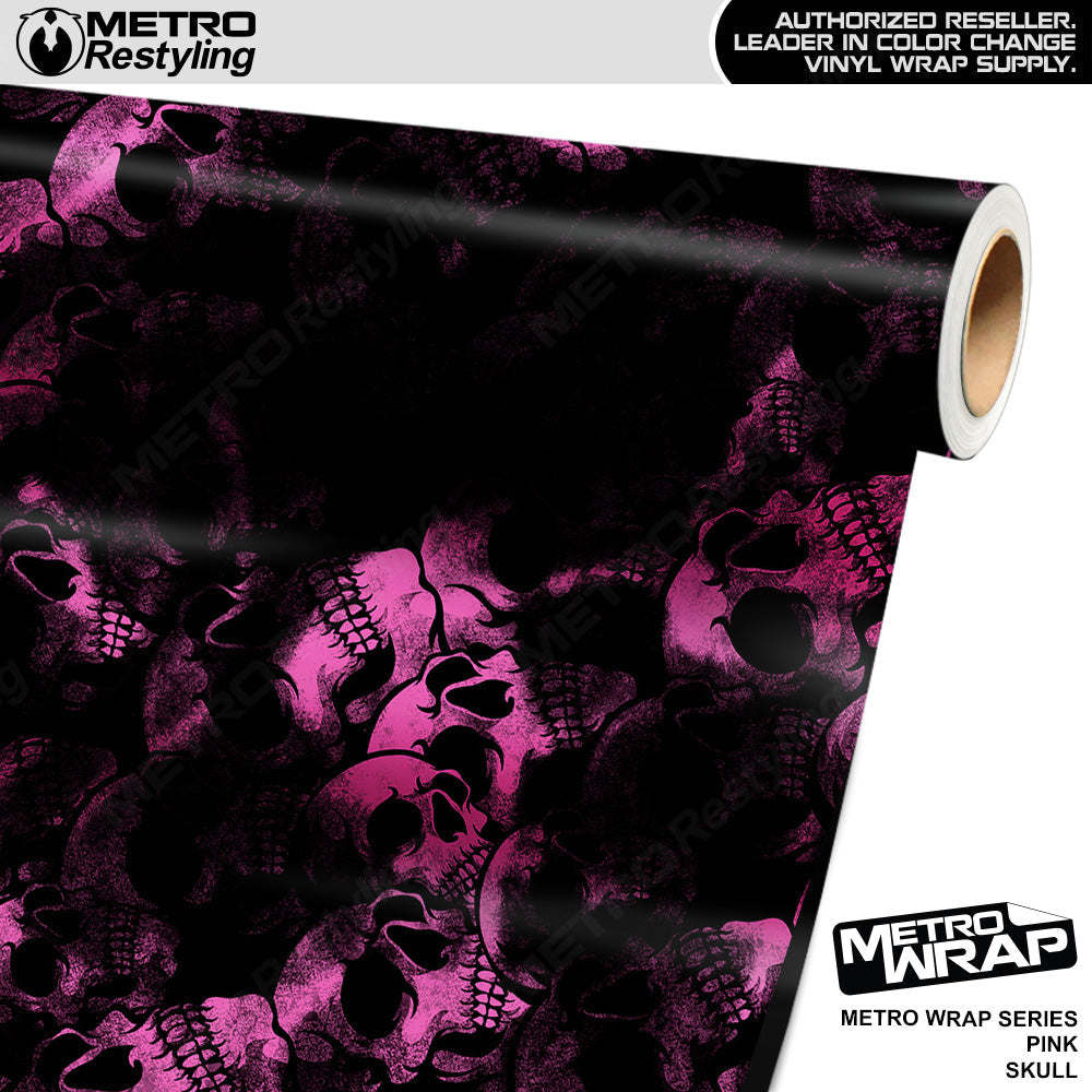 Metro Wrap Skull Pink Vinyl Film - 3M Film - Satin Finish | BLOWOUT STOCK | (10 sq ft) | 374928