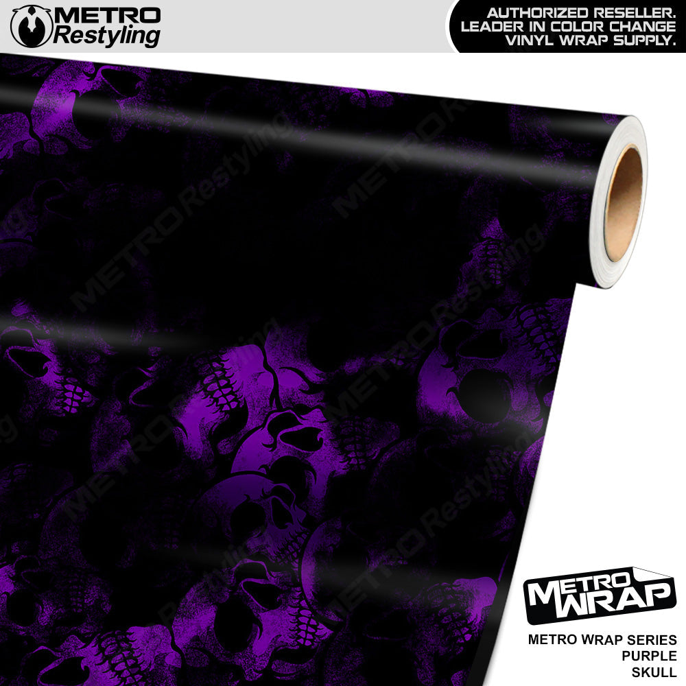 Metro Wrap Skull Purple Vinyl Film - Avery Dennison Film - Satin Finish | BLOWOUT STOCK | (10 sq ft) | 213675