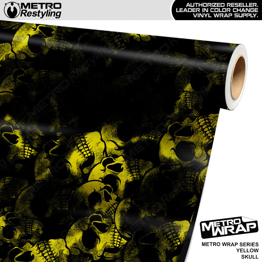 Metro Wrap Skull Yellow Vinyl Film