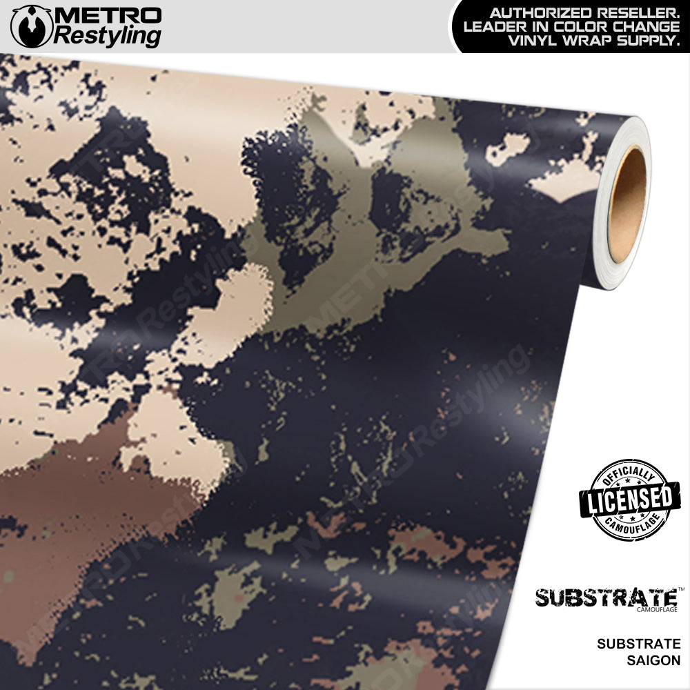 Substrate Saigon Camouflage Vinyl Wrap Film - Avery Film - Satin Finish | BLOWOUT STOCK | (15 sq ft) | 100377