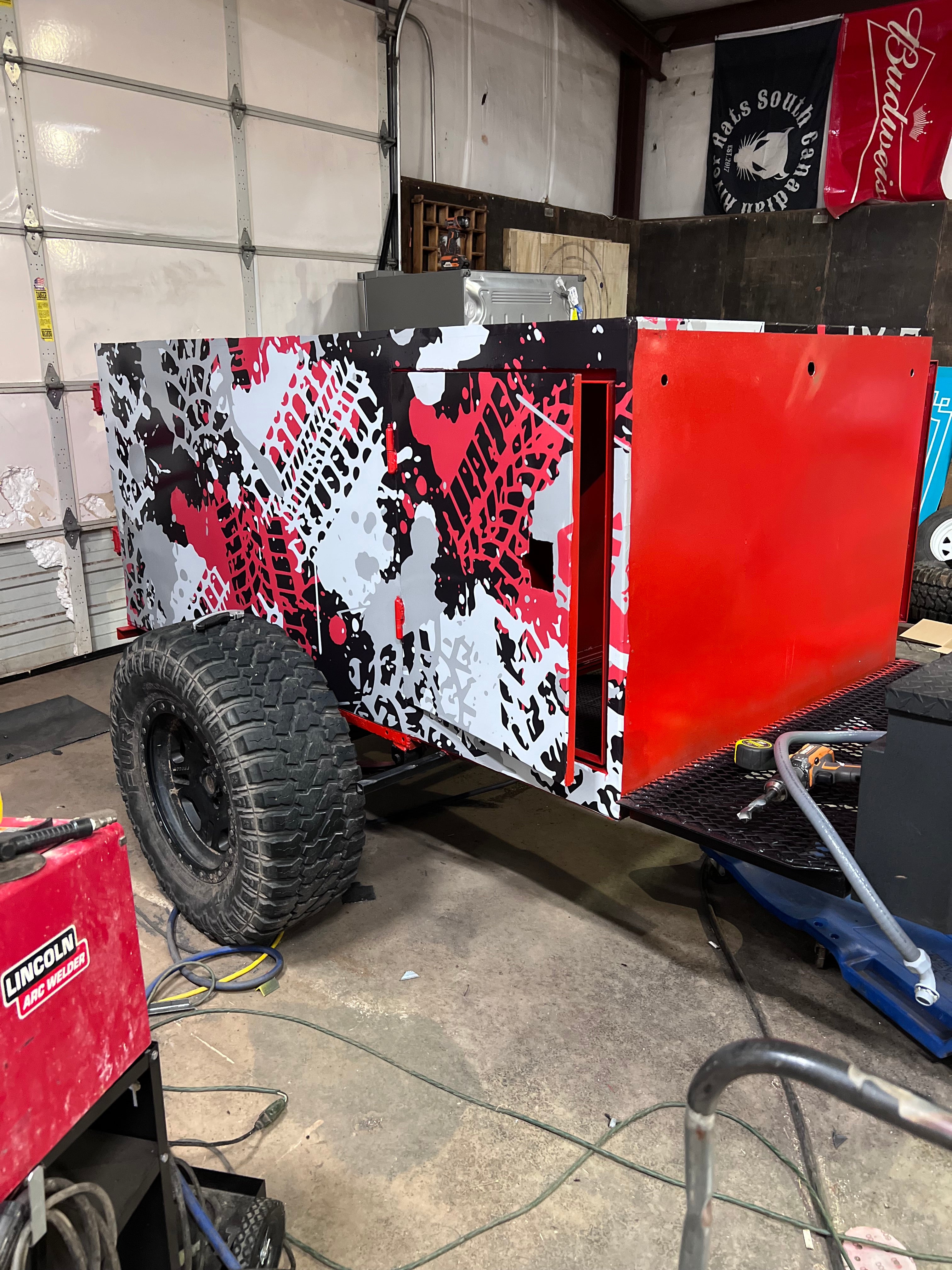 Red Tiger Vinyl Wrapped Trailer
