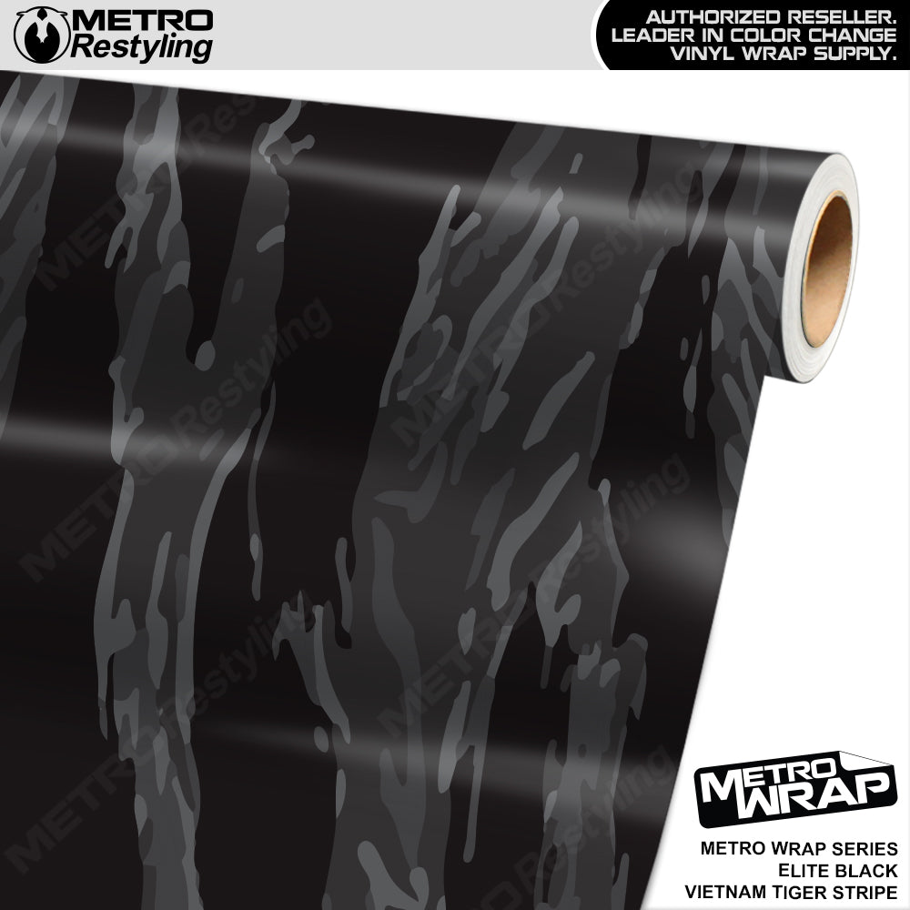 Metro Wrap Vietnam Tiger Stripe Elite Black Vinyl Film