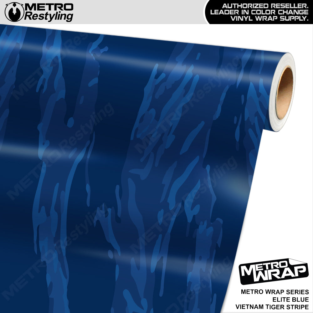 Metro Wrap Vietnam Tiger Stripe Elite Blue Vinyl Film