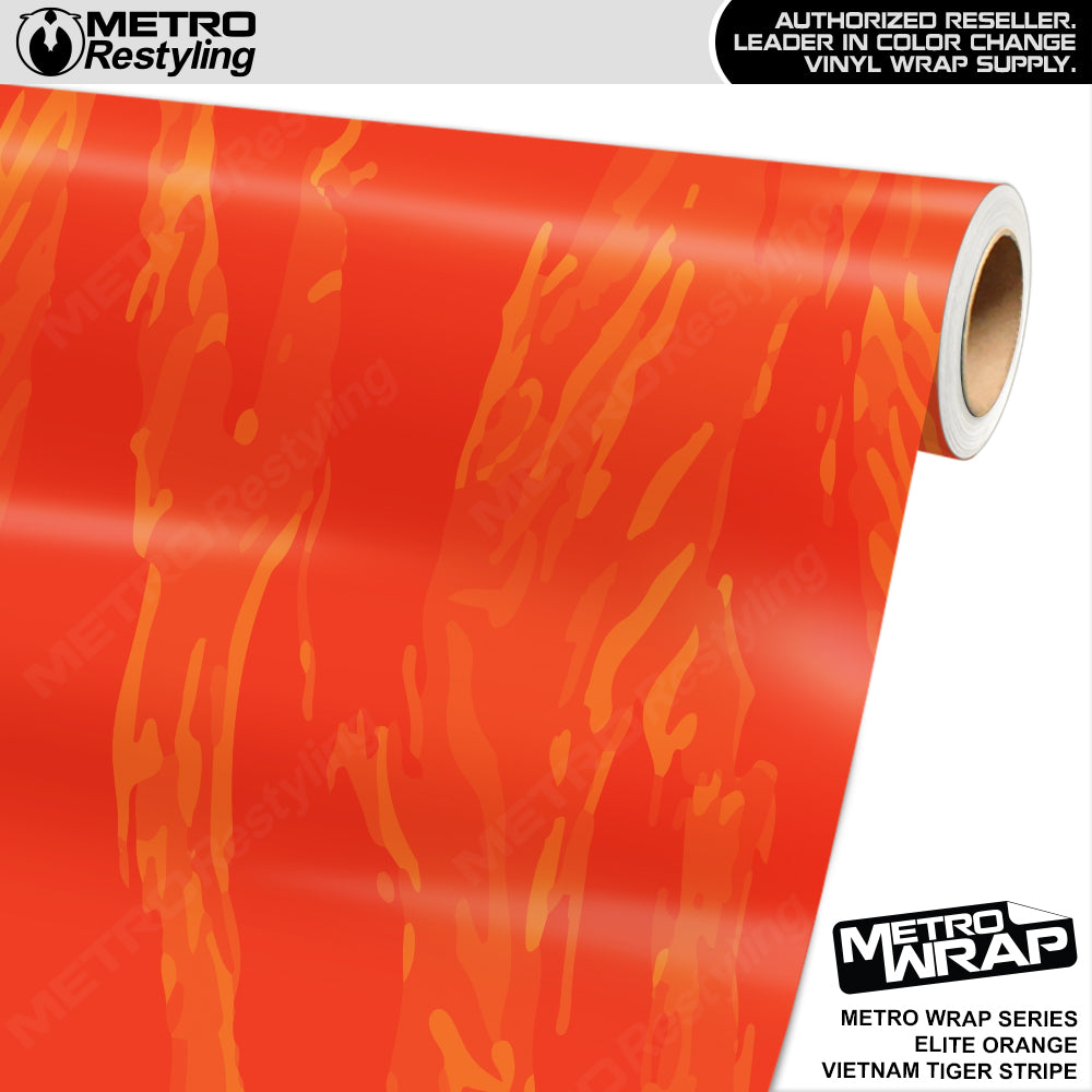 Metro Wrap Vietnam Tiger Stripe Elite Orange Vinyl Film