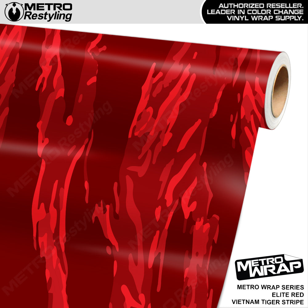 Metro Wrap Vietnam Tiger Stripe Elite Red Vinyl Film